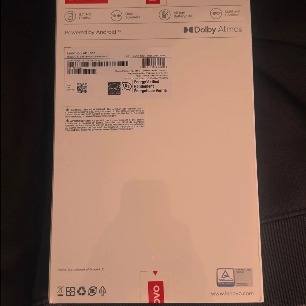 Lenovo Tab One Gray Tablet